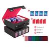 Diy Ptcg Card Box Storage Box Portable Window Card Box Large Capacity Can Accommodate 3900+ Collectible Cards Gift Toy