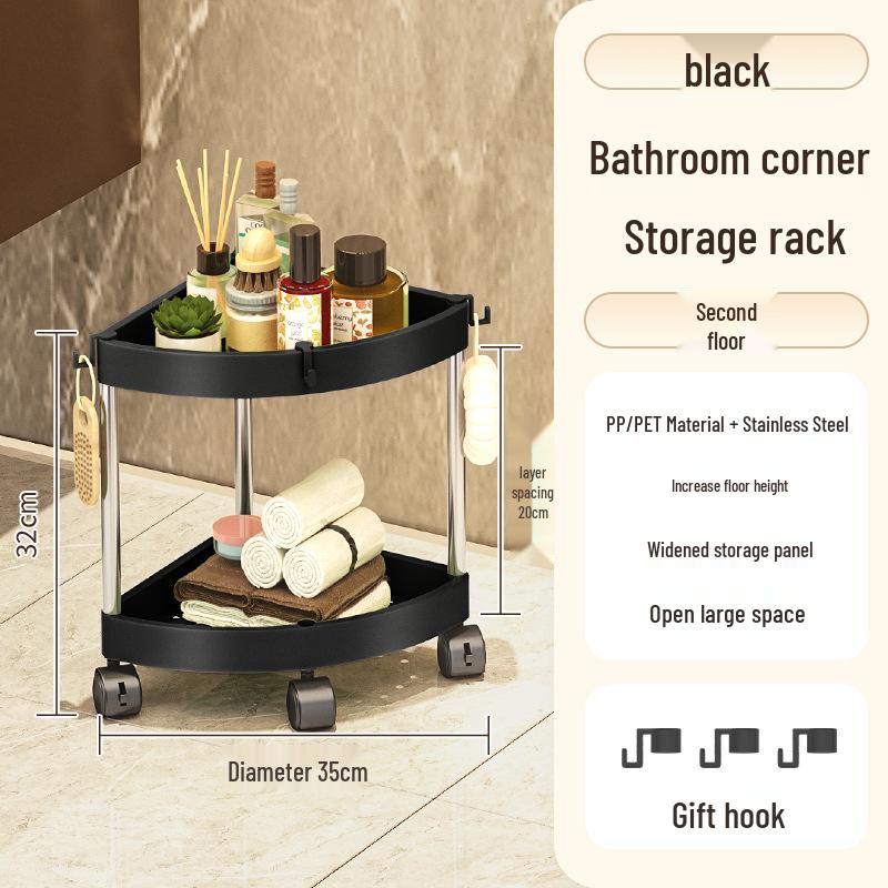 Multi-Layer Corner Bathroom & Kitchen Shelf Rack