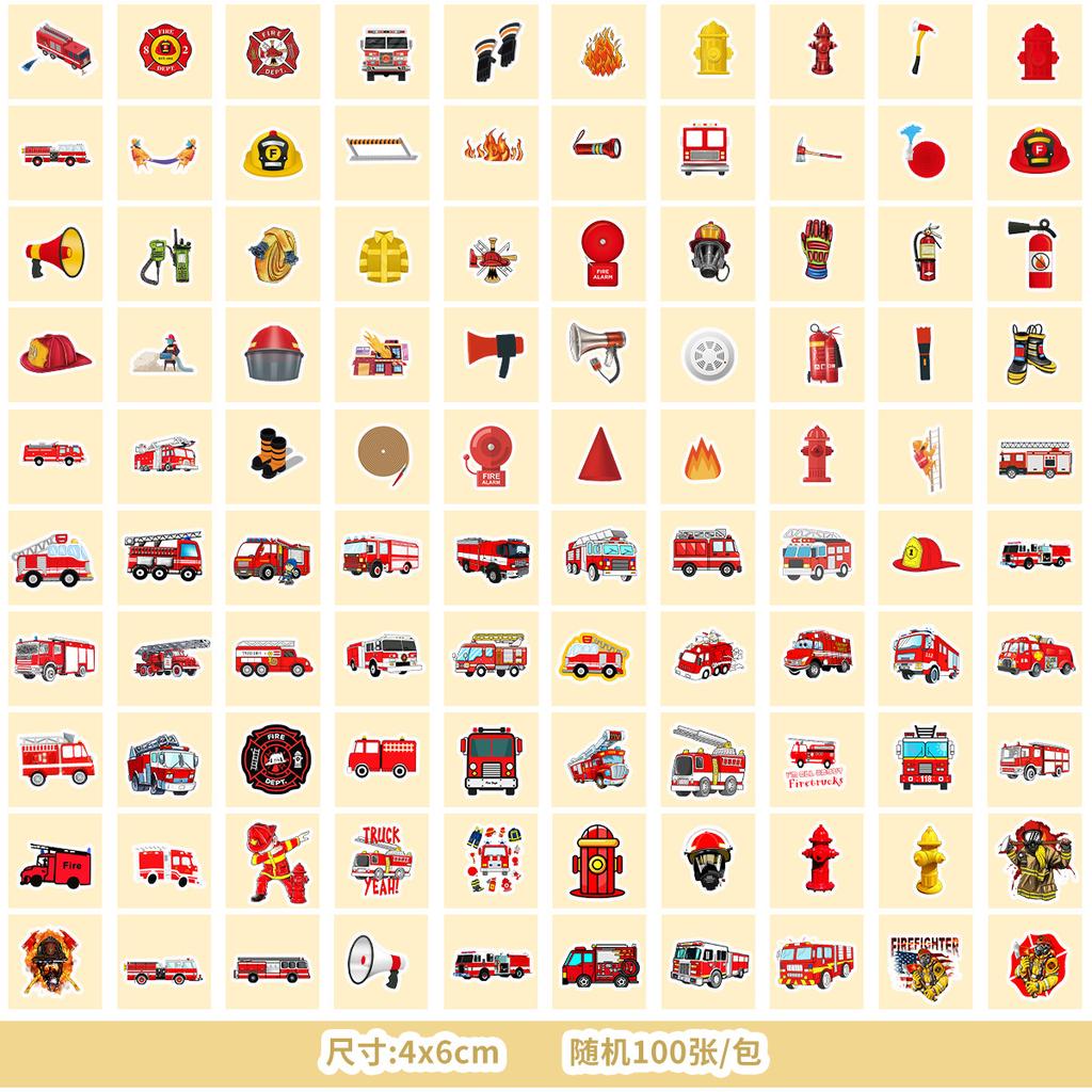 50/100 Transportation Stickers Mobile Phone Water Cup Waterproof Decorative Stickers Children DIY Hand Account Stickers