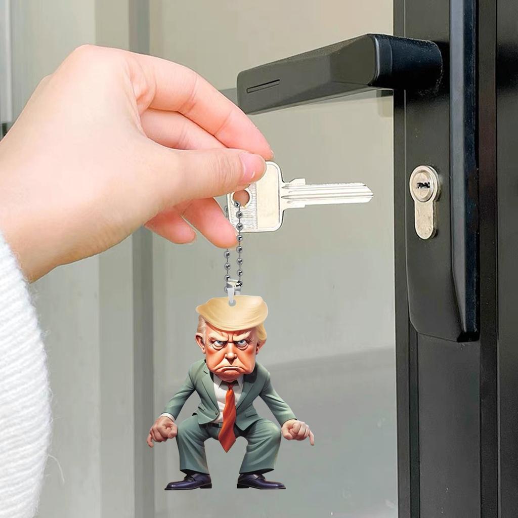 Funny And Parody Character Keychain, Rearview Mirror Backpack Pendant Funny Keychain