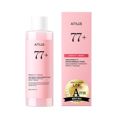 ANUA Peach 77 Niacin Essence Toner 250ml Lotion Water Glowing Skin Glossy Skin Horny Pore Moisturizing Dry Skin Mixed Skin Peach Niacin Essence Toner