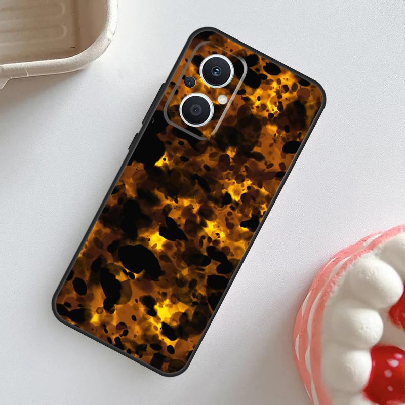Tortoise Shell Pattern Case For OPPO Reno 11F 8T 4Z 5Z 4 6 7 8 5 Lite 10 Pro OPPO Find X2 X3 Lite X5 X6 Pro Cover