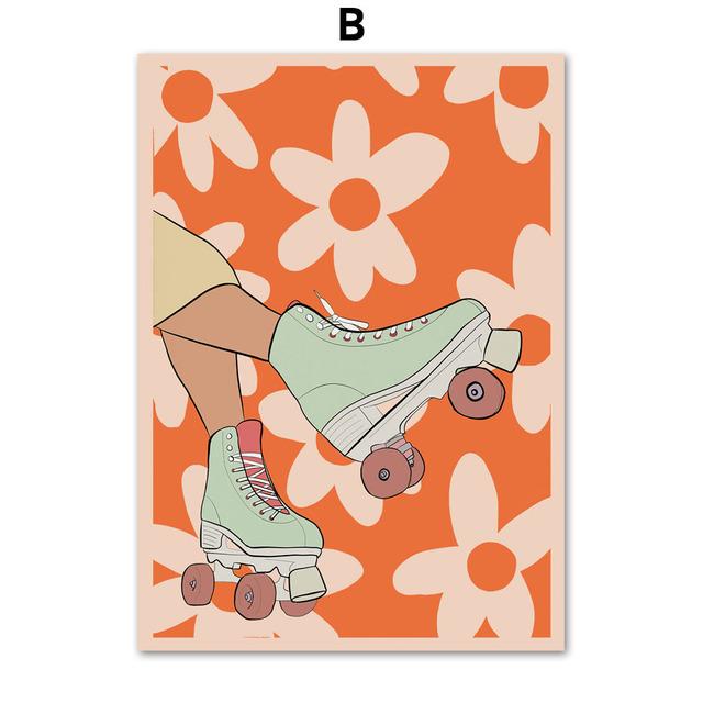 Boho Retro Happy Quote Butterfly Sun Faces Wall Art Canvas Painting Nordic Posters And Print Wall Pictures For Living Room Decor No Frame