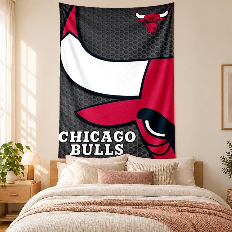 Tapestry Chicago Bulls vysoká kvalita pro zdobení stěn obývacího pokoje, ložnice, koleje ideální jako nástěnné umění do ložnice nebo sváteční dárek