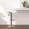 Day and Night - Day and Night Chromed Steel and White Faux Leather Kitchen Stool