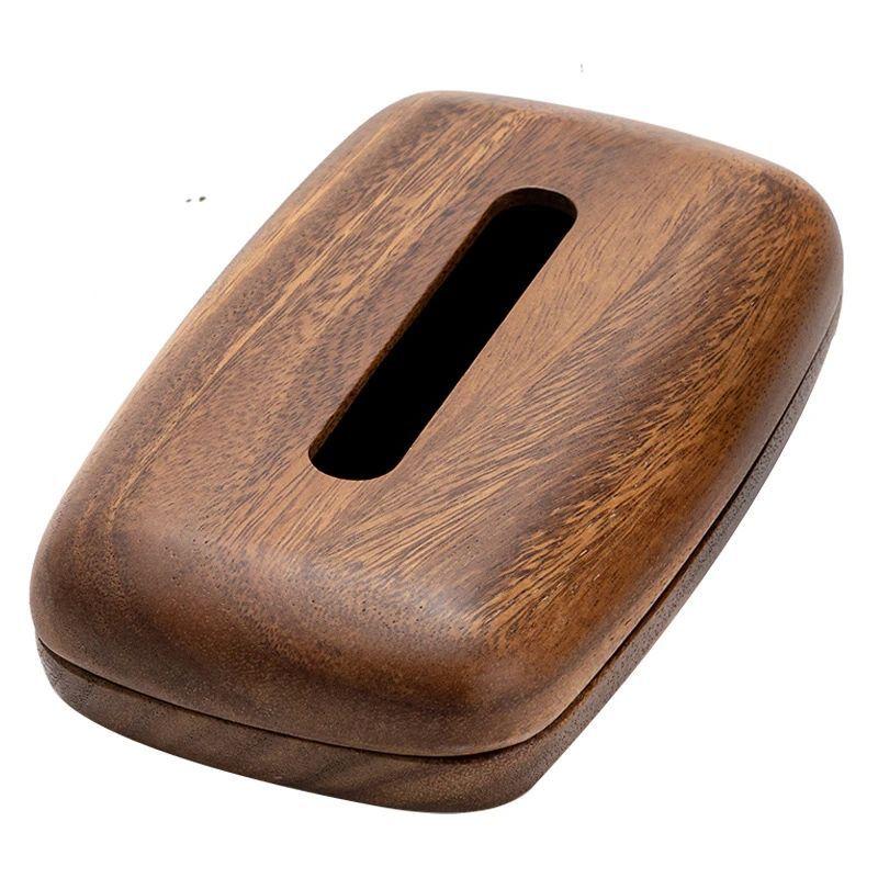 Vintage Style Wooden Tissue Box Holder Home Hotel Living Room Tissue Box Desktop Tissue Case Easy Refill Table Napkin Organizer