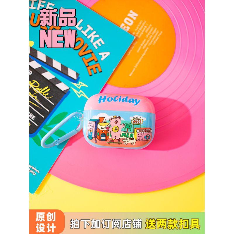 

Flip Fish Fufu for Apple Earphone Case Pro Second Generation Headphone Case AirPods Protective Case for Apple Third Generation Original Soft Case Apple AirPods 4