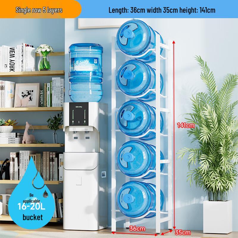 

Heavy-Duty Wooden 5-Tier Water Bottle Storage Rack