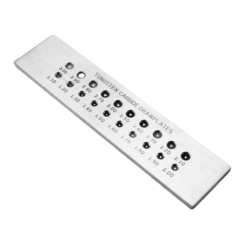 Jewelry Wire Drawplate Steel Tool Wire Shaping Tool Round Wire Shaping Plate Jewelry Crafting Tool Steel Texture