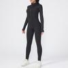 Zipper Jumpsuit: Slimming Long Sleeve Yoga & Fitness Wear