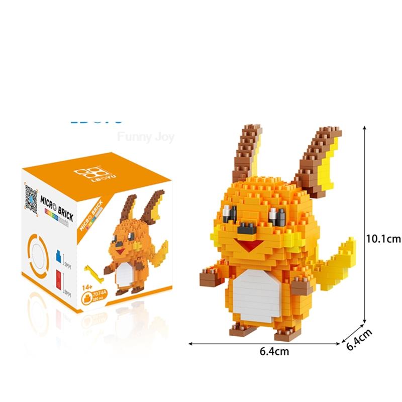 61 Style Funny Building Blocks Assembly Anime Picachu Charizard Doll Blastoise Bulbasaur Gengar Bricks Toy for Kid