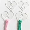 11 Stück Transparente Stickgarnspule Herzform DIY Handarbeits Basteln Nähen Baumwollgarn Aufwickelbrett Kartenhalter mit Loch