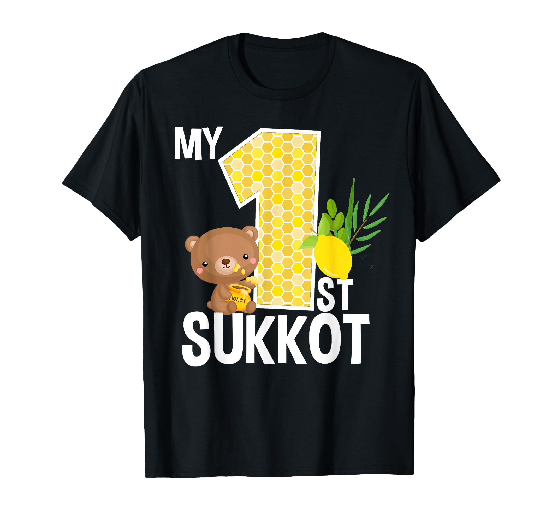 My First Sukkot Sukkah 1-Year-Old Hebrew Baby Jewish Holiday T-Shirt