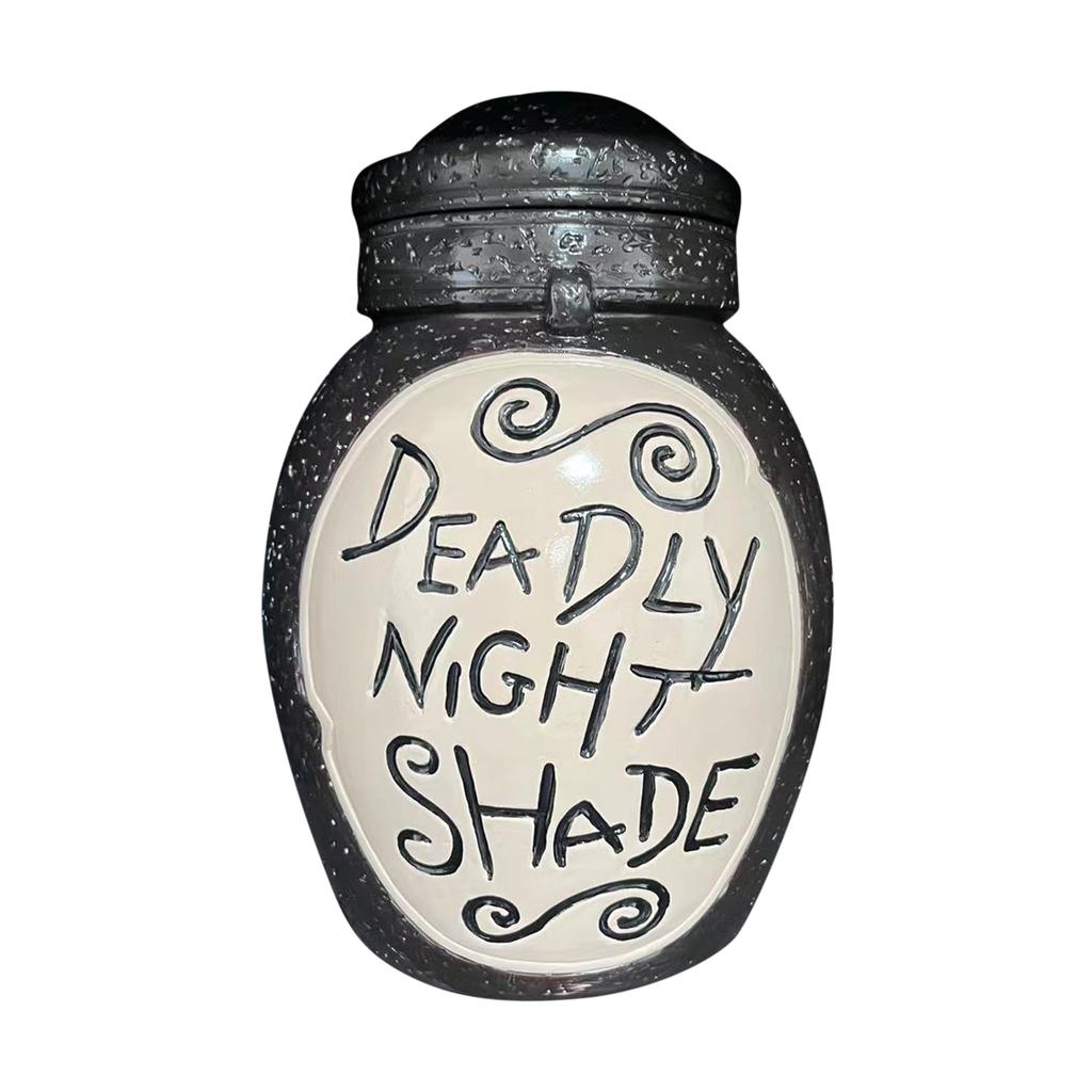 THE Before Christmas Deadly Night Shade Jar Ceramic Candle  Jasmine With 30-Hour Burn Time