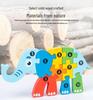 3D Animal Number Puzzle – Wooden Educational Toy Set for Early Childhood