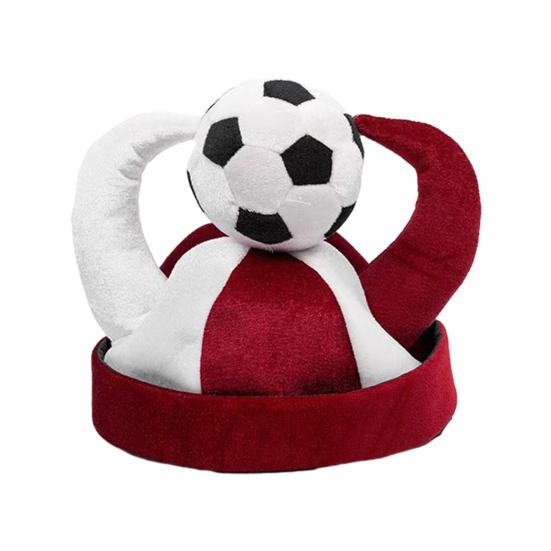 Cappello a Tromba da Calcio, Divertente Berretto da Tifo a Tema Sportivo, Copricapo Peluche per Tifosi di Calcio per Concerti, Giornata della Partita, Feste