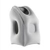 PVC Material Office Nap Pillow Air Cushion Headrest Inflatable Travel Pillow Grey Head Support Chin Support Pillow Bus Train