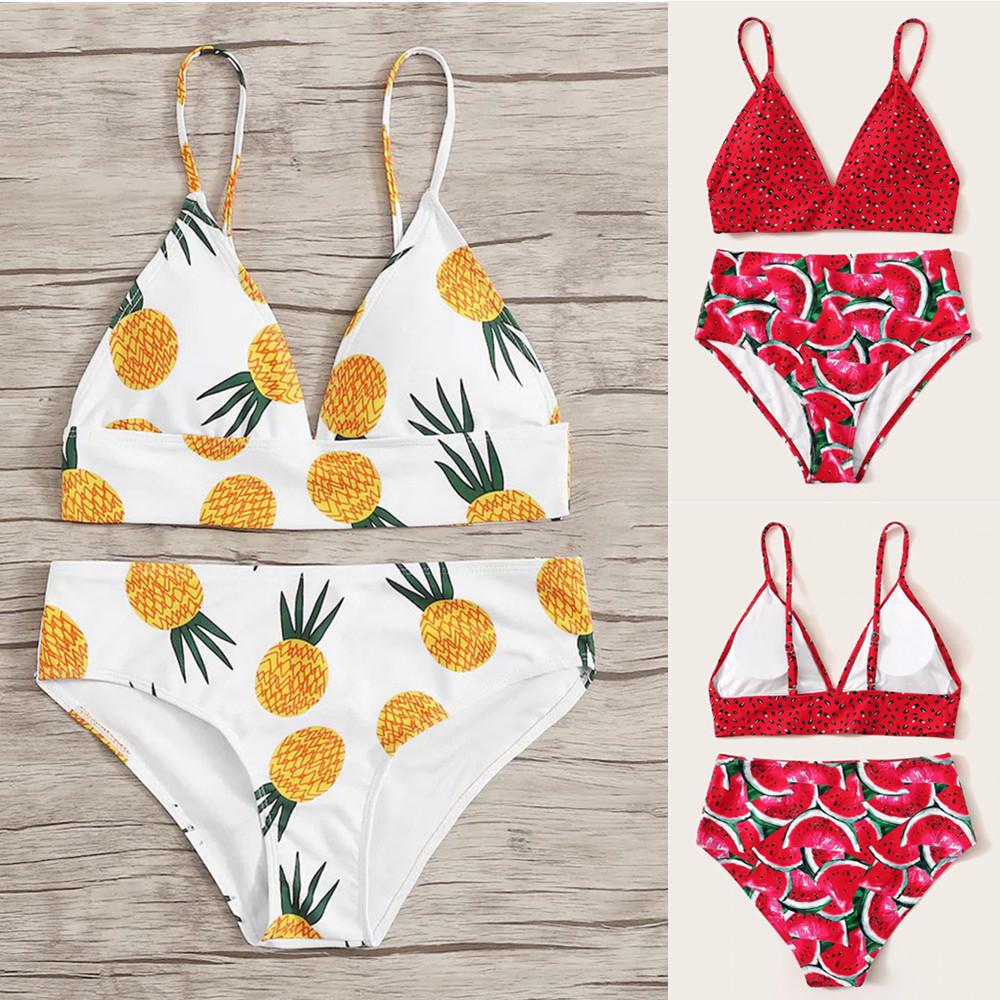 Buy Women Print Tube Up Two Pieces Bikini PushUp Swimsuit Swimwear Beachwear at affordable