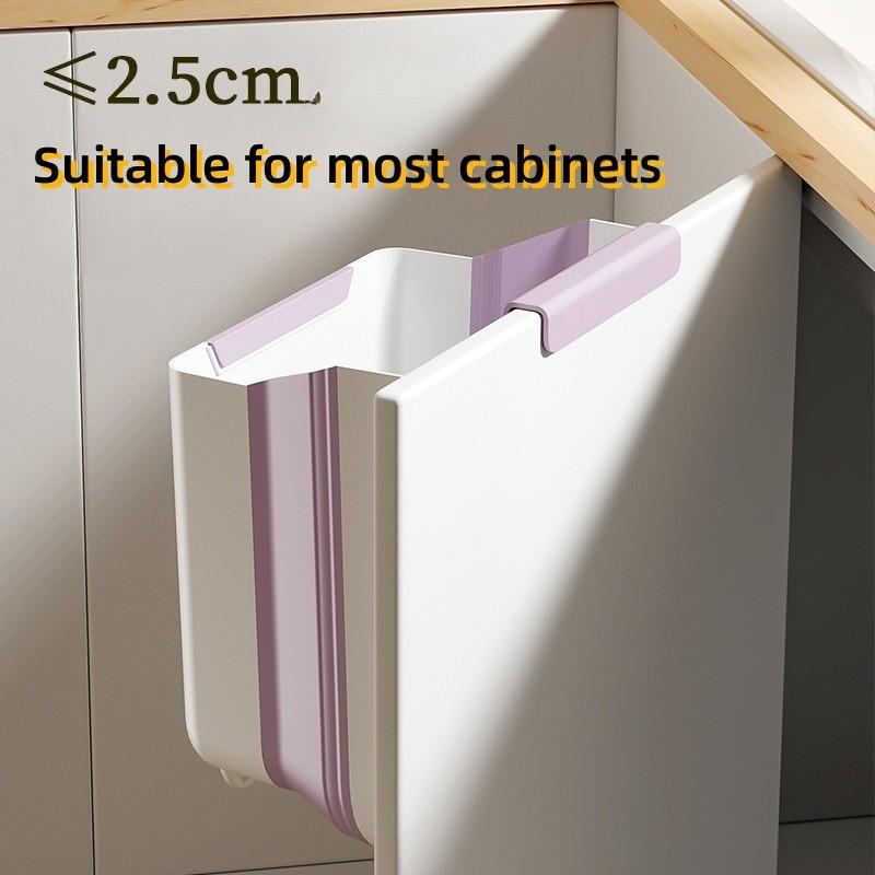 Home Kitchen Wall Mounted Foldable Garbage Bin Hanging Large Caliber Thickened Multifunctional Garbage Storage Bin