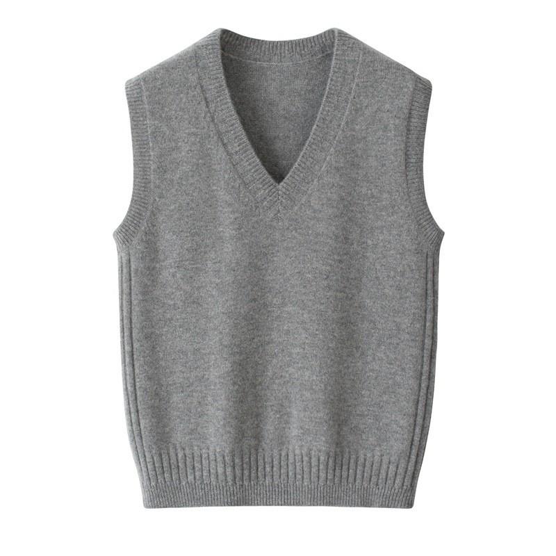 

Women s Cashmere V-Neck Vest - Autumn/Winter Slim Fit, Solid Color, Sleeveless, Warm Knit. 3XL
