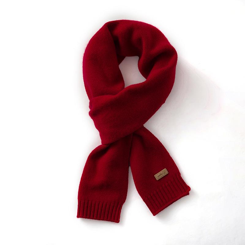 Dziecięcy szalik z dzianiny 100% wełny, uniwersalny komin w stylu koreańskim dla chłopców i dziewcząt, idealny na jesień/zimę.