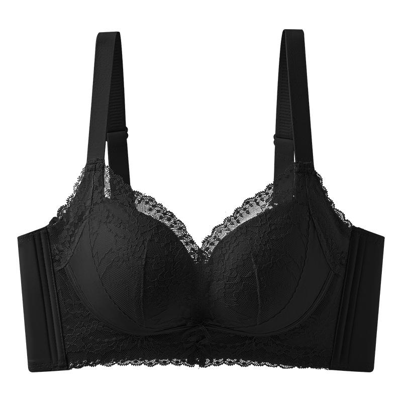 

Adjustable type no steel ring gathering small chest flat chest thickened lace lifting underwear women s anti-sagging collection breast bra 38/85AB