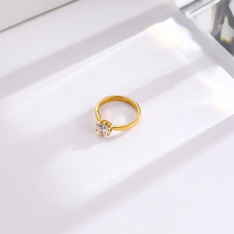 Super Funkelnder Großer Zirkon Edelstahlring - Partnerring, Echtschmuck, Party Schmuck, Ring