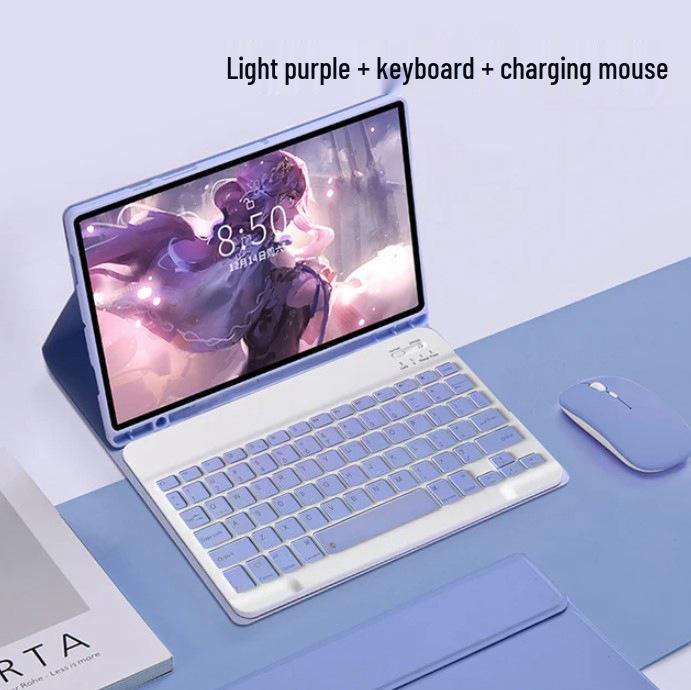 Bluetooth Touch Keyboard for Samsung Tab S9/S10/S7 FE Plus 12.4-inch & S6 Lite Protective Case
