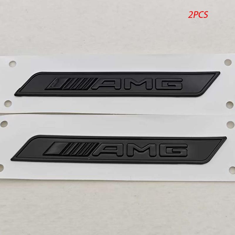 

For Mercedes Benz New AMG Car Letters Badge 2pcs ABS Fender Side Emblem Sticker For AMG W204 W124 W201 W202 W212 W220 Accessorie
