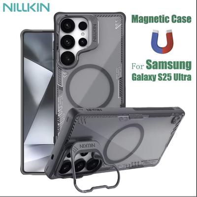 For Samsung Galaxy S25 Ultra 5G Case NILLKIN Iceblade Prop for Magnetic Privacy Lens Camera Hollow Protect Cover