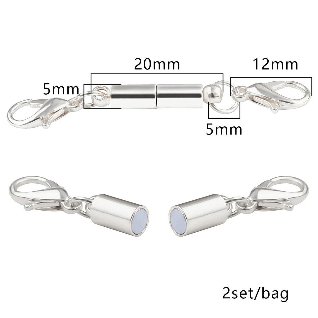 2/5 Stück Verschlüsse, Zubehör, magnetischer Hummer für Halskette, Armband, Hummerkugelhaken