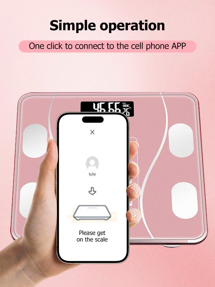 Inteligentní elektronická váha, váha, váha tělesného tuku, malá lidská váha pro domácnost