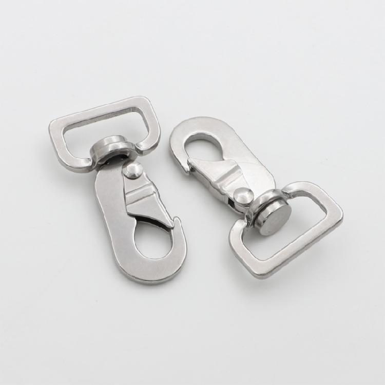 Pack of 2 Practical Stable Rotating Leashes Connector Stainless Steel Texture for Active Pet Outdoor Applications