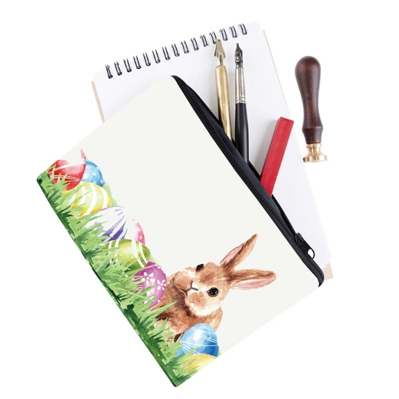 Easter Rabbit Toiletry Bag with Rabbit Pattern Makeup Bag Large Capacity Cosmetics Storage Bag Gift for Girl Women