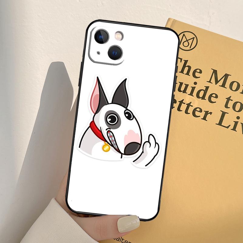 Bull Terrier Dog Puppies Funny Phone Case For iPhone 16 15 14 Pro Max Plus 11 12 13 Pro Max XS 6 12 13 Mini Cover Shell