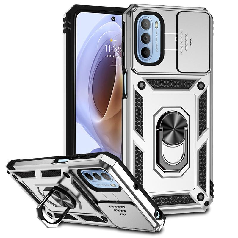 For Motorola Moto G31 G41 Case Magnetic Metal Ring Holder Armor Cases For Moto G 31 41 MotoG31 MotoG41 Slide Lens Protect Cover