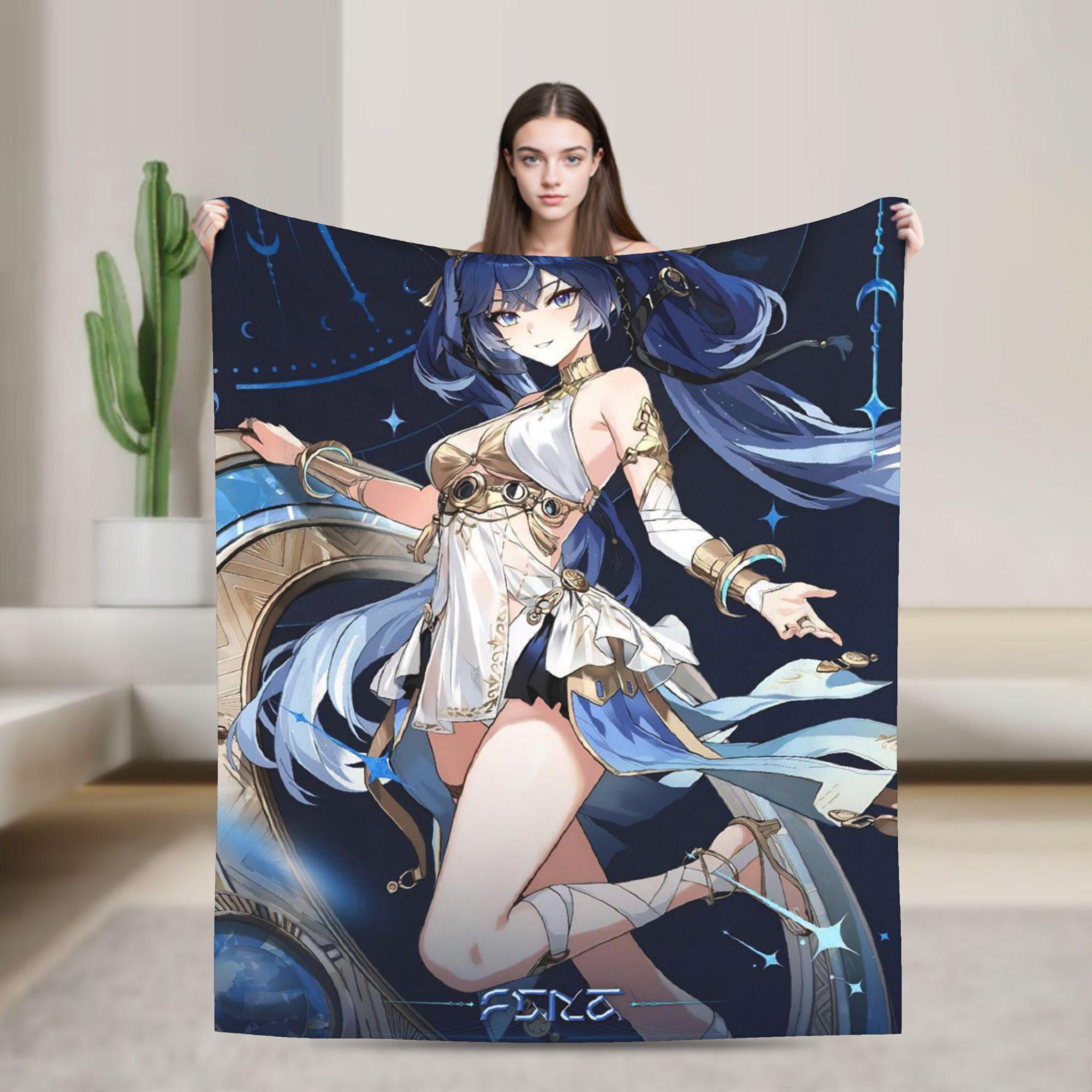 

Chisa Wuthering Wave Galbrena Blanket Warm Soft Fluffy Plush For Couch Chair Sofa Bed Decorative Flannel Bedspread Bed Cover 30x40in