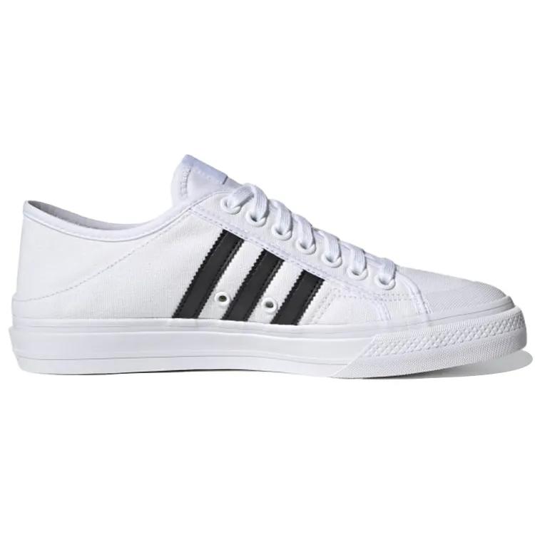Adidas Collapsible Nizza Low 'White Black' (Unisex) Cloud White / Core Black / Cloud White Skate Shoes H67375