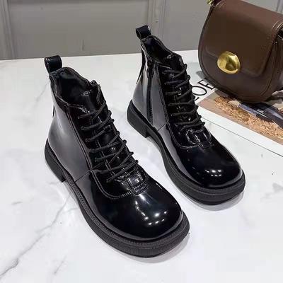 Botines de Tobillo para Mujer Botines Impermeables Elegantes con Tacones Bajos Calzado Punta Redonda Zapatos Cortos para Mujer Trabajo Y2k Tendencia Otoño 2025
