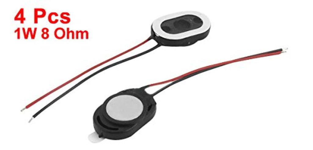 uxcell Oval 1W 8Ohm Dual Wire Magnetic Speakers for and PCs Phones, Tablets, (4pcs)