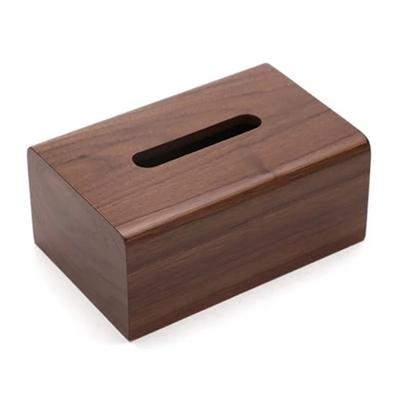 Spot Wooden Black Walnut Tissue Storage Wooden Box Office Cafe Living Room Wooden Drawing Paper Box Table Decoration