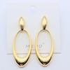 European & American Fashion Oval Gold-Plated Dangle Earrings - High Polished Trendy Design