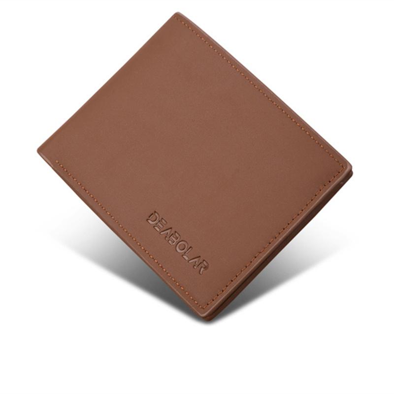 Kurzes Herrenportemonnaie Klassischer Taschen-Po-Halter, Kleines Herrenportemonnaie Hochwertiger PU-Leder-Kartenhalter, Mattes Leder-Herrenportemonnaie