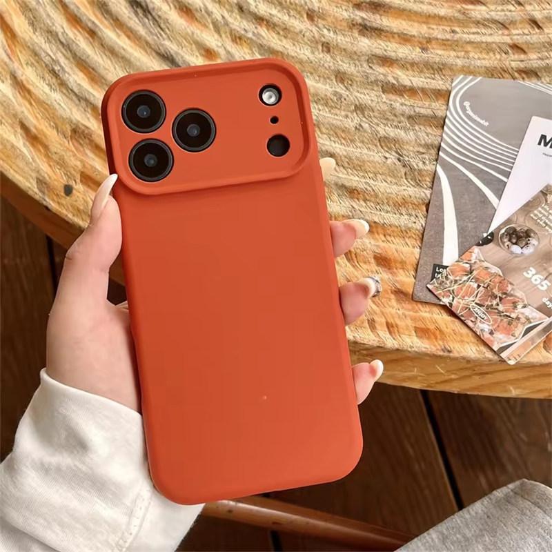 Hochwertige Flüssigsilikon-Schutzhülle für iPhone 17 Air 16 15 14 13 12 11 Pro Max Plus 16E 17 Pro Max Kameraschutz Matt Weiche Abdeckung