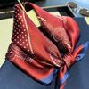 Print 53*53cm 100% Silk Square Scarf for Women Soft Kerchief Hairband Female Headband Hijab Fashion Decoration Shawl Bandana