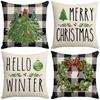New Christmas Tree Elements, Garland Elements, Living Room Sofa Decoration, Warm Atmosphere, Letter Print Cushions