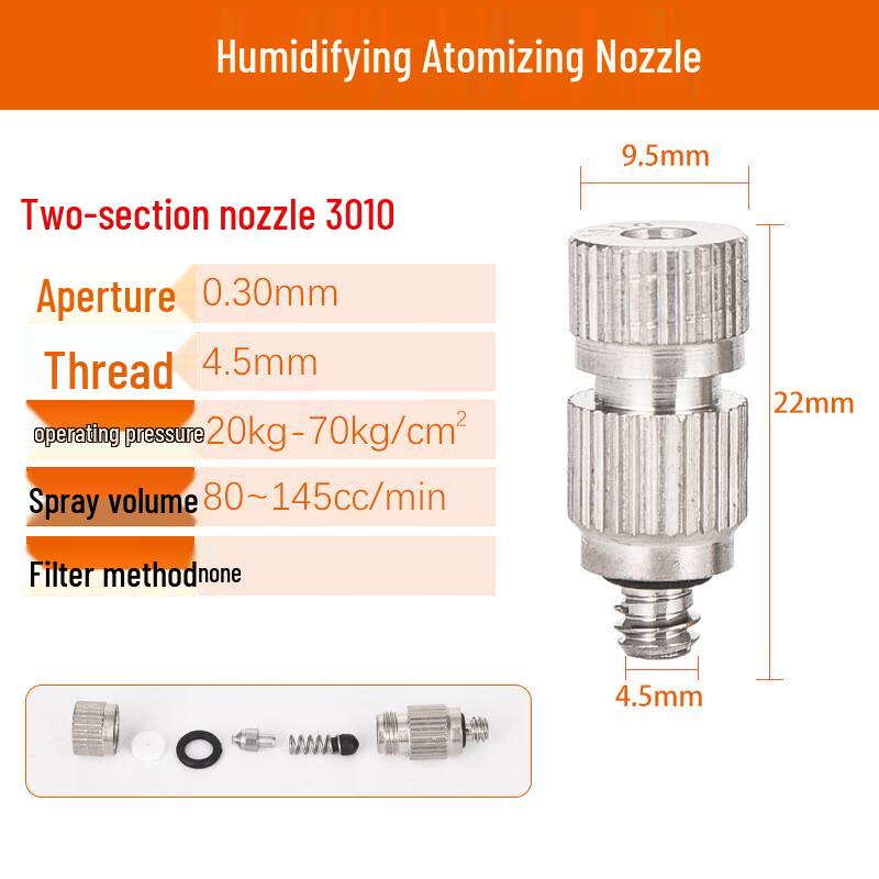 High-Pressure Atomizing Micro-Mist Nozzles