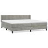Maison Exclusive - Sommier à lattes de lit et matelas Gris clair 200x200cm Velours