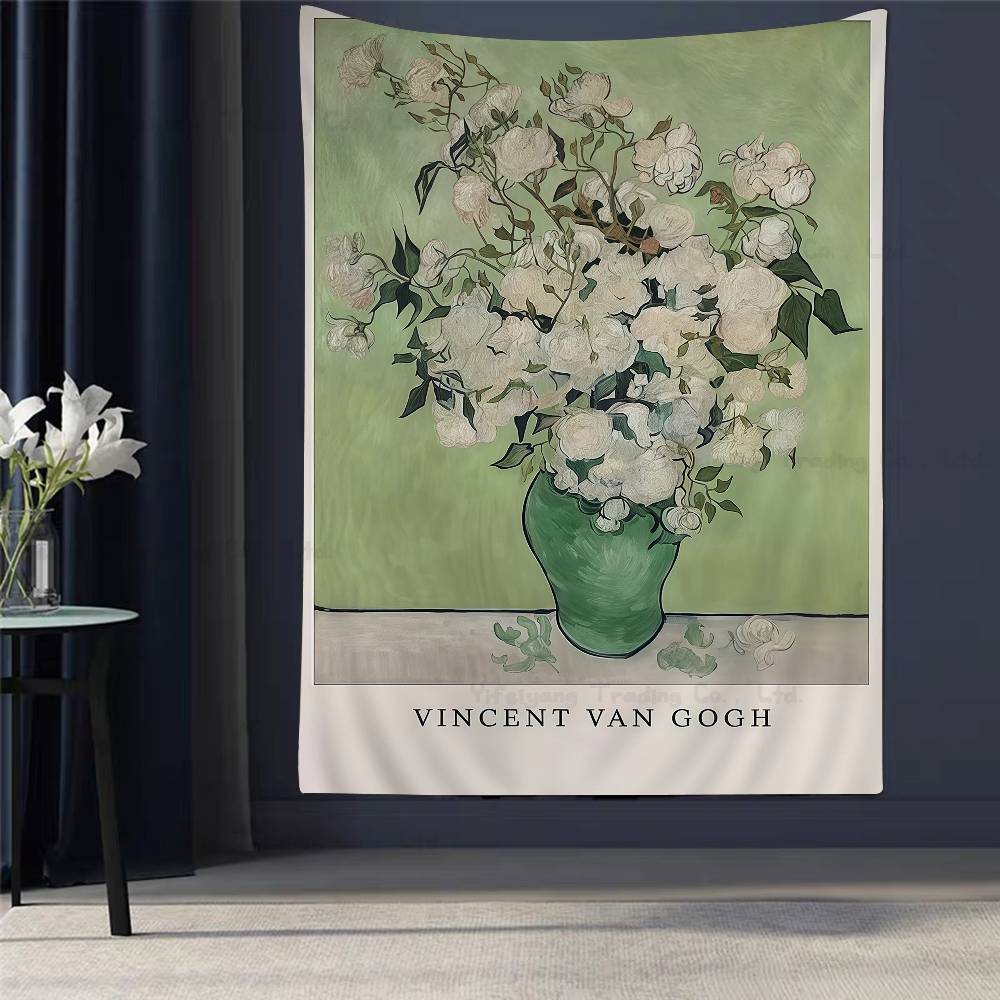 Vincent Van Gogh Great Work DIY Wall Tapestry Hanging Tarot Hippie Wall Rugs Dorm INS Home Decor