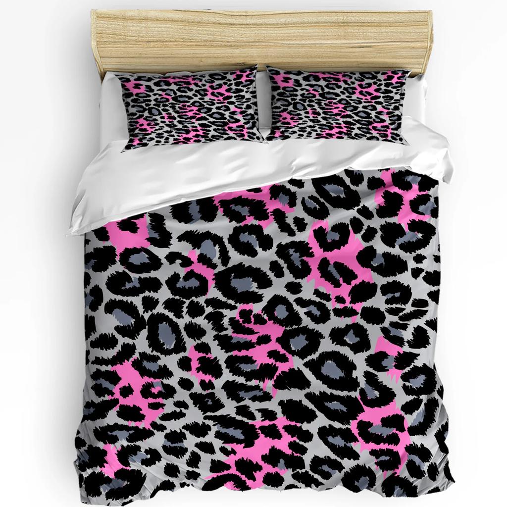 Leopard Print Printed Comfort Duvet Cover Pillow Case Home Textile Quilt Cover Boy Kid Teen Girl Luxury 3pcs Bedding Set